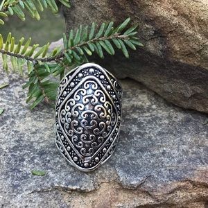 Silver boho sz 6.5 ring bohemian Turkish tribal